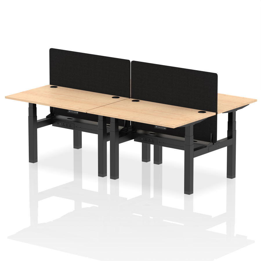 Rayleigh Back-to-Back 4 Person Height Adjustable Bench Desk